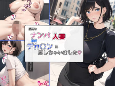 【AIエロ漫画】童貞のさとし君は巨根を活かして美人で色っぽいデカ乳人妻をナンパでゲットしたからアへ顔に導き満足させた功績は次のセックスに活かせるのだろうか！？