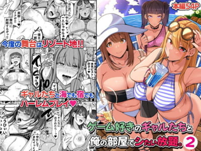 【ギャルエロ漫画】仲良くなったギャル3人と海に旅行に行ったらハーレムセックスを繰り返しザーメン搾り取られる主人公!